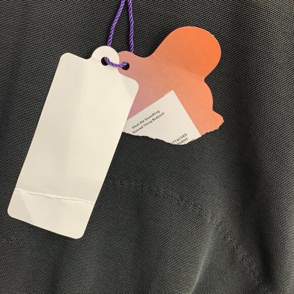 Yitty Bodysuit Womens Medium Mesh Me Smoothing Sleeved Thong Suit Black Top - Picture 6 of 12